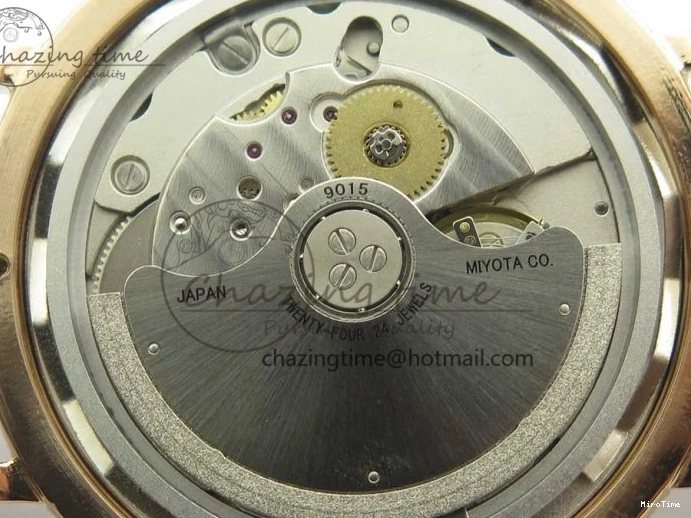 MIROTIME 0419 SportInspired Portofino IW458101 RG MK 1:1 Best Edition Gray Dial On Brown Leather Strap MIYOTA 7165